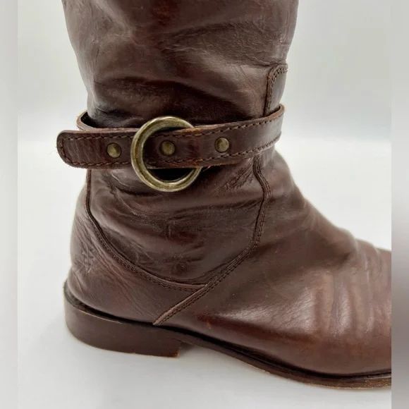 Frye tall dark brown leather riding boots - Picture 7 of 9